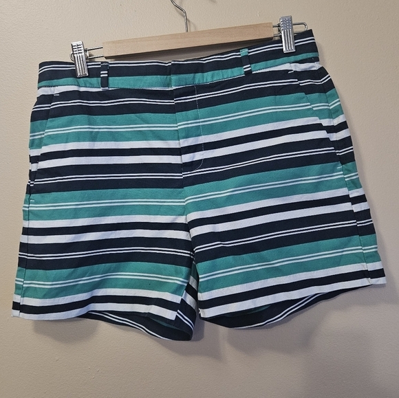 Banana Republic Outlet Cotton Blend Women's Size 4 Striped Shorts - Picture 1 of 4